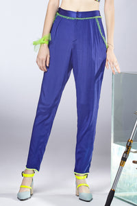 Ruffle Deco. Silk Pants