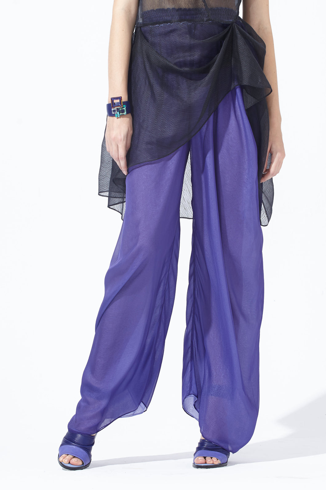 Reversible Double-faced Silk Pants