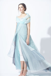 Silk Organza Evening Dress