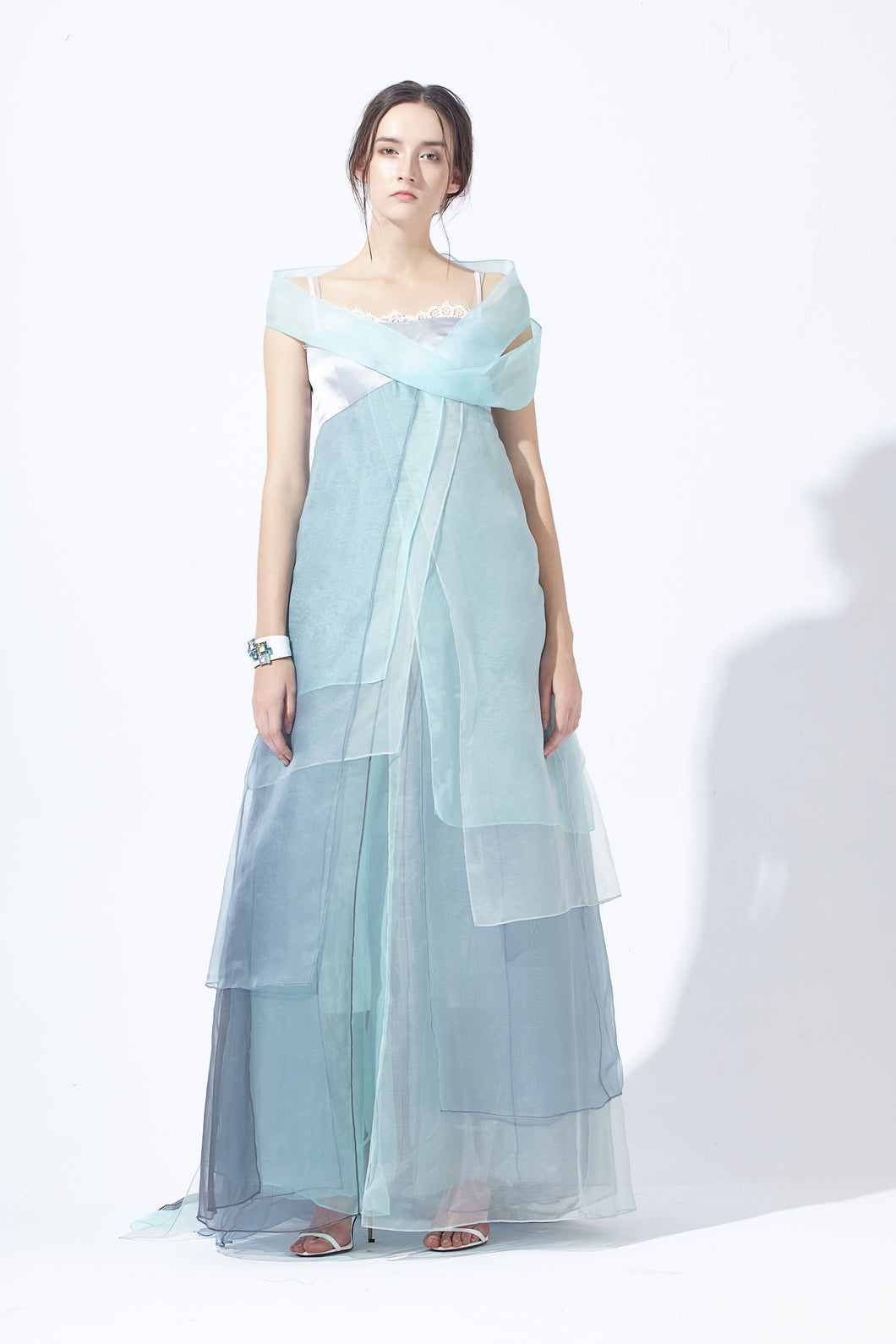 Silk Organza Evening Dress