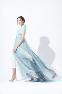 Silk Organza Evening Dress